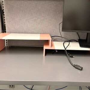 Pink and White Desk Organizer